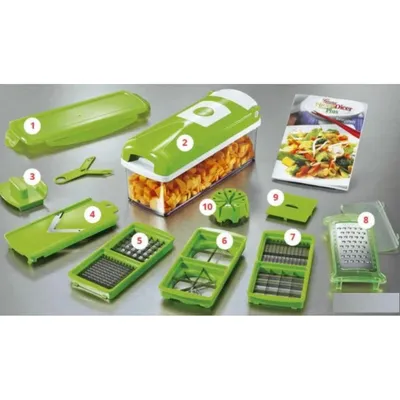 Nicer Dicer Plus original 10в1 ручная овощерезка овощечистка для дома