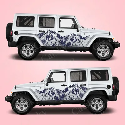 Стикер (наклейка) Jeep прямоугольник