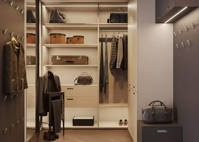 Идеи гардеробной комнаты: маленького размера, с окном, встроенной и других