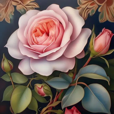 розовая роза, нарисованная вручную Иллюстрация вектора - иллюстрации  насчитывающей флора, сад: 258699299
