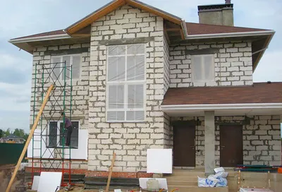 Наружная отделка дома из газобетона: стоимость, фото