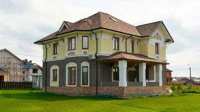 Наружная отделка дома из газобетона - 75 фото