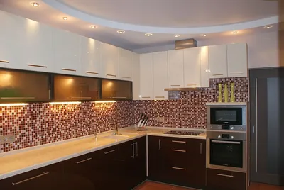 Потолки из гипсокартона для кухни (25 фото интерерьеров)