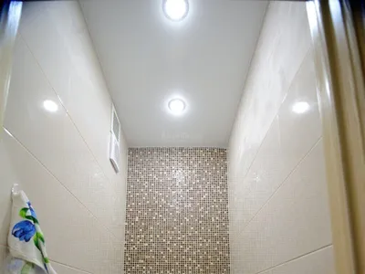 Натяжной потолок в туалете фото фотографии