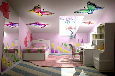 Натяжной потолок в детскую комнату: рейтинг дизайнов от ТЕХО