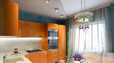 Натяжной потолок на кухне - фото натяжных потолков для кухни