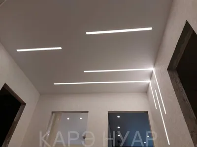 47.Комбинированный натяжной потолок криволинейная спайка