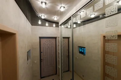 Натяжные потолки в узком коридоре фото фотографии