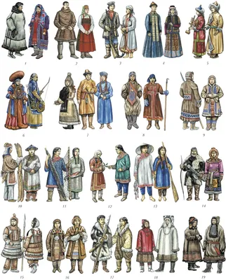 Национальные костюмы народов России (152 фото)