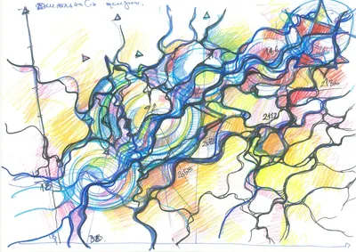 Картина «Нейрографика» Бумага, Карандаш 2023 г.