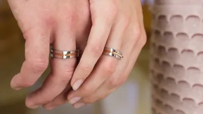 Модное креативное кольцо для пары, свадебное кольцо для невесты и жениха,  простое кольцо с золотой и серебряной розой, свадебные кольца для пары |  AliExpress