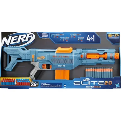 Nerf Elite 2.0 Echo CS-10 Dart Gun, 27 Meters Range, Serial Shot, plugging  Release Stock and Barrel Extension Part - AliExpress