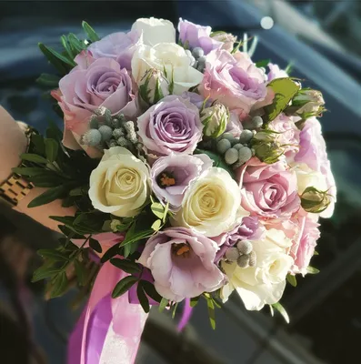 Букет невесты нежный в стиле рустик №963 купить в Саранске