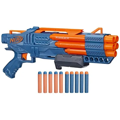 Nerf Pro Stryfe X Dart Blaster, Battery, 30 Nerf AccuStrike Half-Length  Darts, Magazine, Eyewear - Nerf