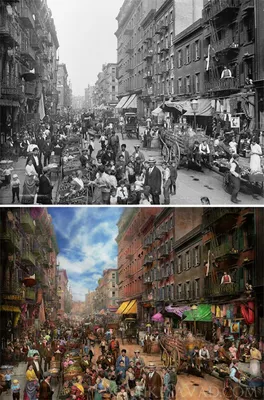 Нью-Йорк 1900 года в цвете - ФОТОСЕССИЯ