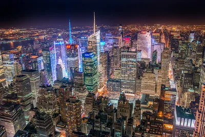 Ночной Нью-Йорк, вид сверху …» — создано в Шедевруме