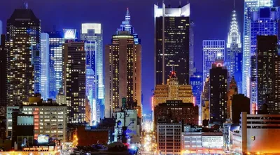Нью-Йорк ночью, видимый из центра Рокфеллера Редакционное Стоковое  Изображение - изображение насчитывающей город, центр: 153766929