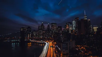 Ночной нью йорк обои - 65 фото