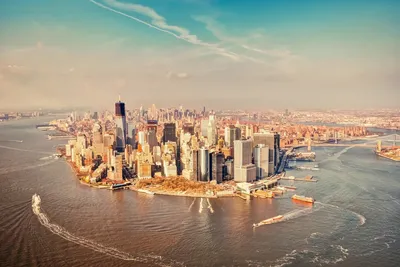 Обои new york, здания, город, небоскребы, вечер, нью-йорк картинки на рабочий  стол, фото скачать бесплатно