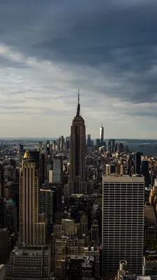 Панорама на город Нью-Йорк - обои на телефон