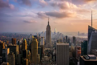 Заставка на телефон: Нью Йорк, Нью-Йорк, город, здание, небоскреб, США,  города, здания