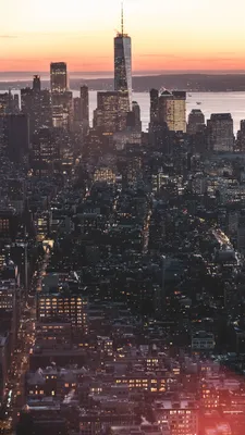 Ночной город нью-йорк скачать на обои телефона. | Обои на экран самсунг  1080x2400 | Постила