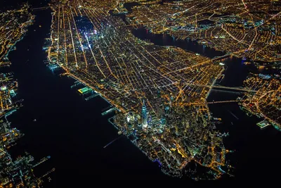 Нью-Йорк с высоты птичьего полета | Нью-йорк, Город, Путешествия
