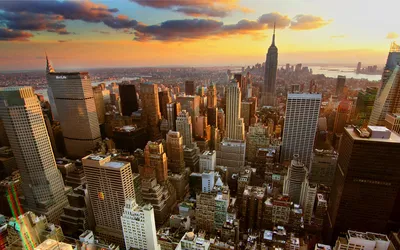 Глядя на город Нью Йорк с высоты птичьего полета, архитектура, облако, штат Нью  Йорк фон картинки и Фото для бесплатной загрузки