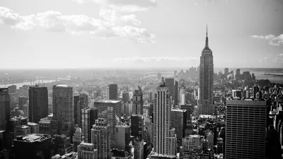 Скачать обои чёрно-белое, нью-йорк, сити, black and white, new york  разрешение 640x960 #22999
