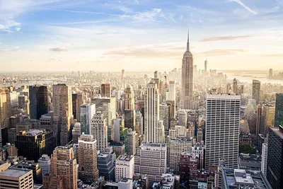 Постер для интерьера Высотные здания в городе Нью-Йорк размер 50х70 см  интерьерные картины | Здания, Город, Архитектура