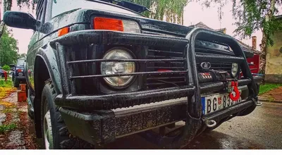 Lada 4×4, formerly called the Lada Niva is an off-road vehicle designed and  produced by the Russian manufacturer AvtoVAZ. Stock Photo | Adobe Stock
