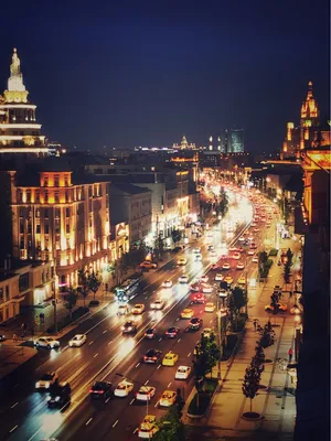 Загадочный пейзаж ночной Москвы 3D …» — создано в Шедевруме