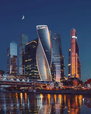 Панорама ночной Москвы — Фото №1347532