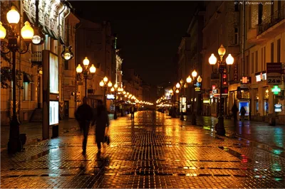 Фотографии ночной Москвы зимой