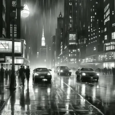 Модульная картина \"Нью Йорк в отражении черно-белая\" из 3-х частей на  холсте | Купить в интернет-магазине \"Macrosvit\"