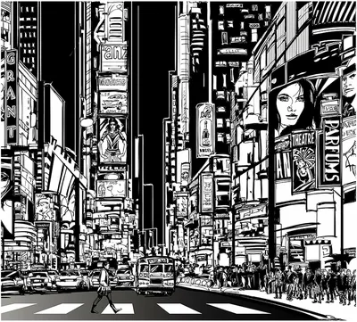 Пользовательская роспись Ночной Манхэттен мост Нью-Йорк европейские и  американские города черно-белые обои для гостиной | AliExpress