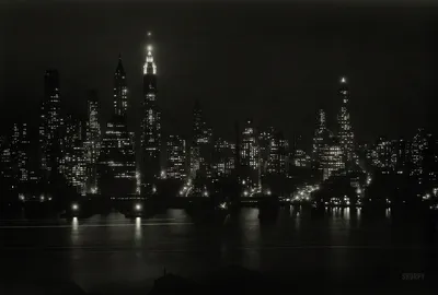 Ночной Манхэттен 83 года назад | Пикабу