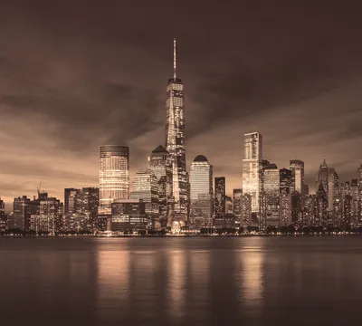Картина маслом \"Ночной Нью-Йорк\" — В интерьер