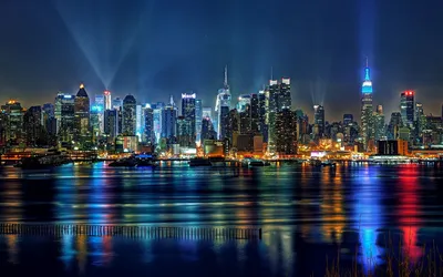 Обои Midtown, Manhattan, New York City Города Нью-Йорк (США), обои для  рабочего стола, фотографии midtown, manhattan, new, york, city, города, нью,  йорк, сша, дорога, ночной, город, манхэттен, мидтаун, панорама, небоскрёбы,  здания Обои