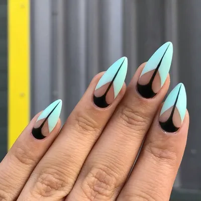 Однотонные черные острые дизайнерские накладные ногти длинные матовые  тонкие искусственные накладные ногти с полным покрытием для женского салона  дома | AliExpress