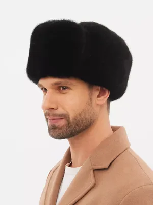 Мужская норковая ушанка шапка меховая \"Молодежка\" из меха норки и замши  коричневая. (ID#1023125395), цена: 4200 ₴, купить на Prom.ua