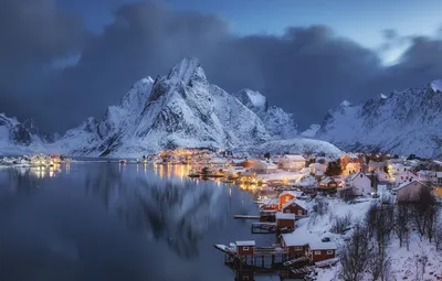 Норвежские фьорды зимой фото фотографии