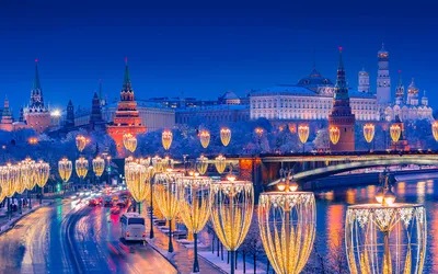 Новогодняя Москва, иллюминация, …» — создано в Шедевруме