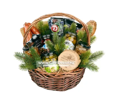 Купить подарочную корзину со сладостями на Новый год Конфетти недорого для  детей в подарок с доставкой по Москве.