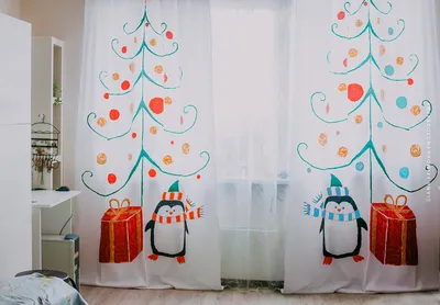 С Новым годом, Рождественские шторы, традиционный фестиваль, снежная елка,  гостиная, спальня, оконные шторы, кухонные шторы – лучшие товары в  онлайн-магазине Джум Гик