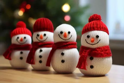 Серия простых зимних подарков: снеговики своими руками. Как начиналась  коллекция | Рукоделие со смыслом | Дзен