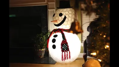 Snowman made of paper. How to make a paper snowman. Christmas crafts for  school, kindergarten - YouTube