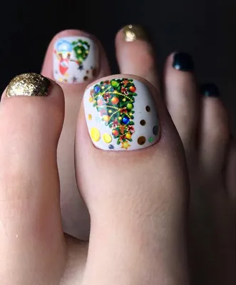 30 идей новогоднего педикюра! | Nailspiration.net