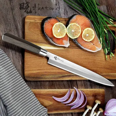 300mm Sushi Knife Sashimi Filet Fish Slice Tuna Salmon Nigiri Japanese Wood  Chef | eBay