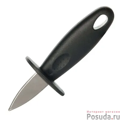 Нож для устриц 3\"(7.62см) Oyster Stainless Steel Knife with Black Plastic  Handle | Horecamarketua